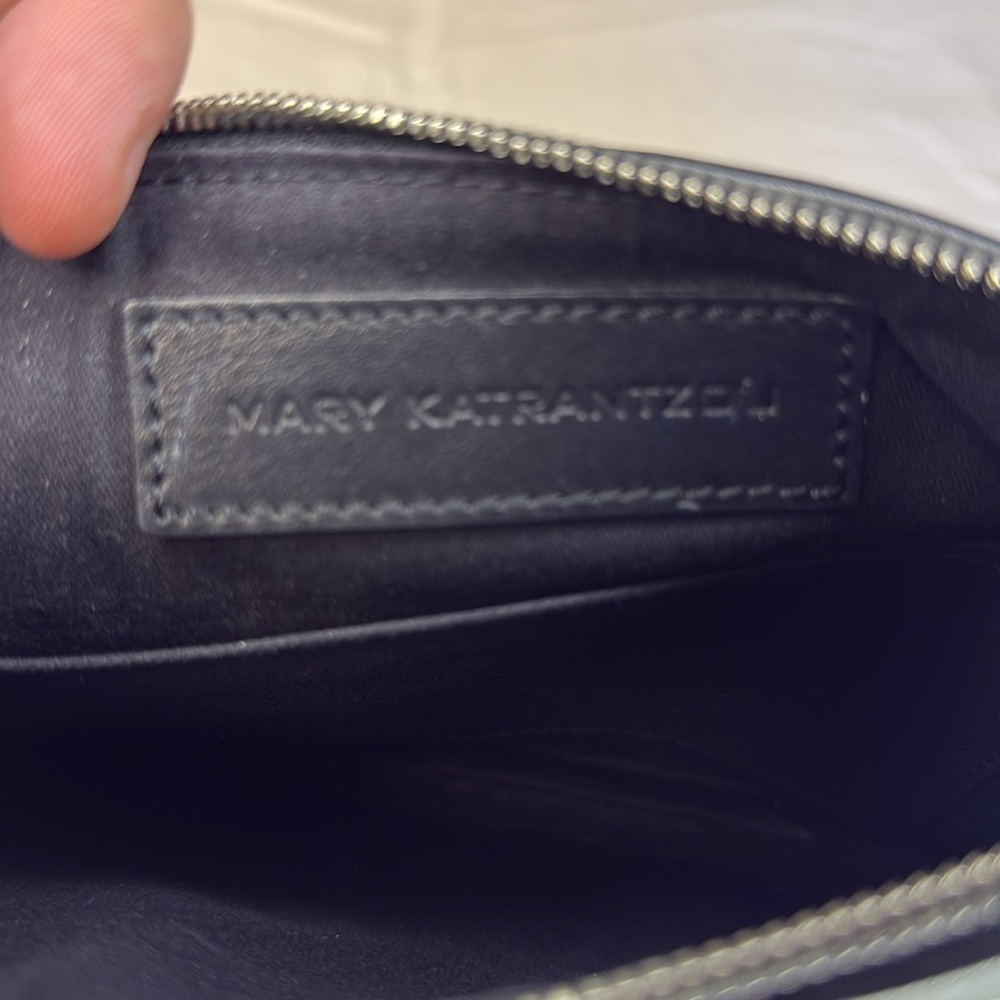 Mary Katrantzou Green Paisley Print Clutch Bag Coated PVC - Picture 7 of 8